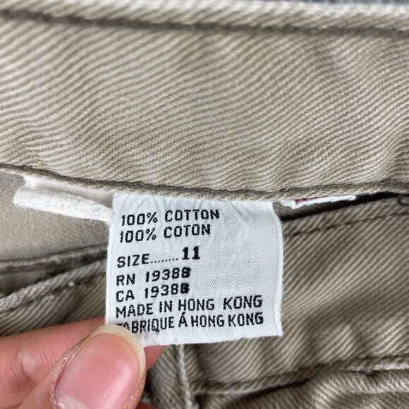 Vintage 70's Pentimento Brittania Denim khaki High Waist Womens Size 11 - Picture 10 of 11